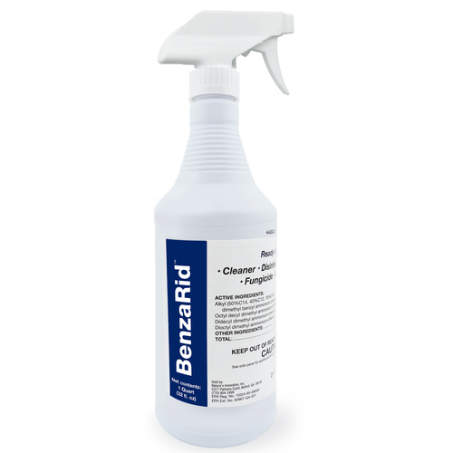 BenzaRid Disinfectant - Virucide - Fungicide - Cleaner - 32 oz Bottle